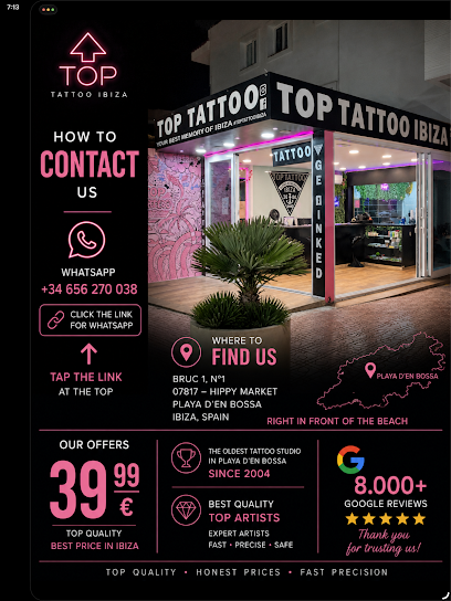 Tattoo Ibiza / Fine Line & Piercing Studio / Playa D’En Bossa